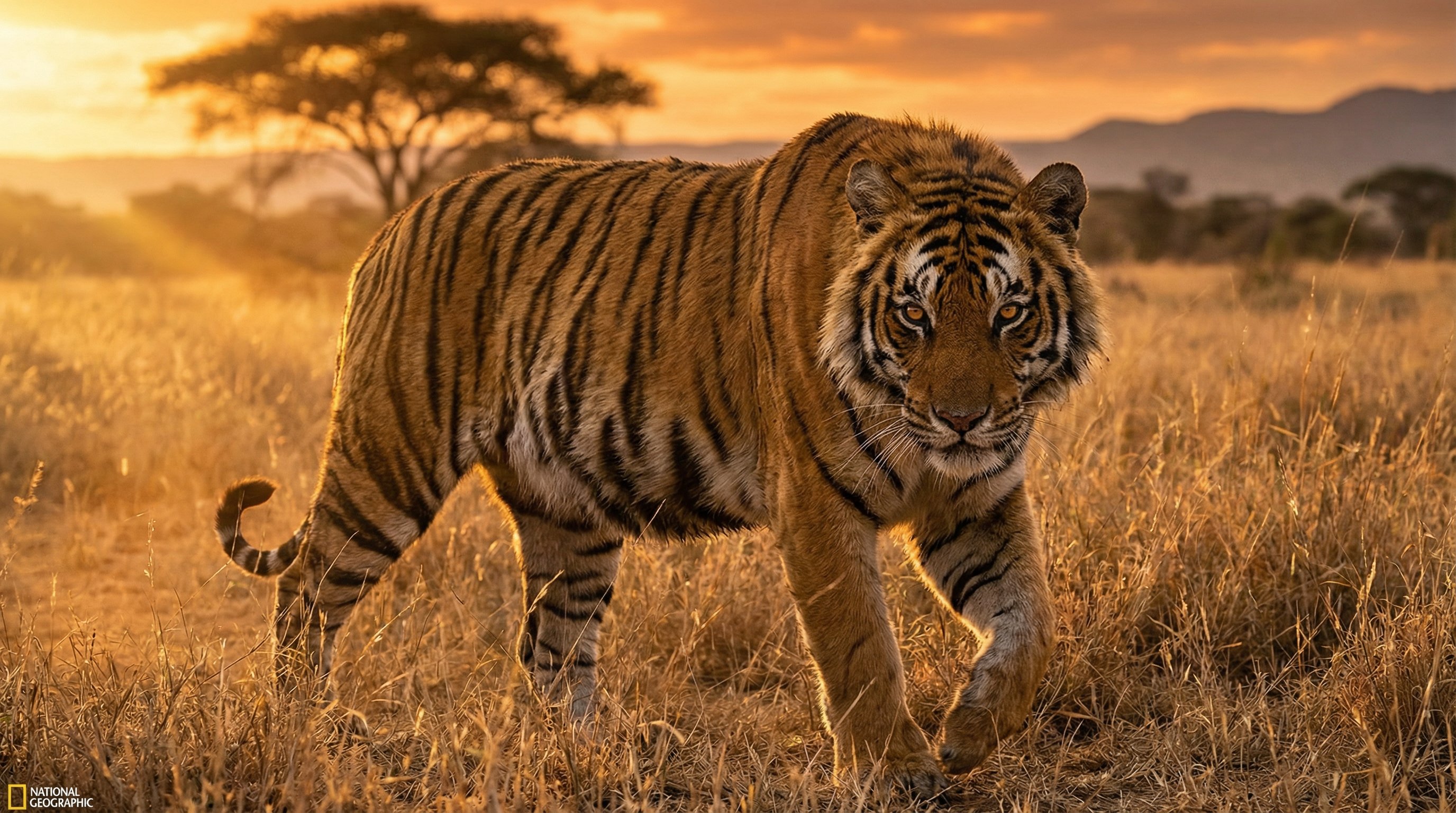 高清3D动漫老虎草原视频